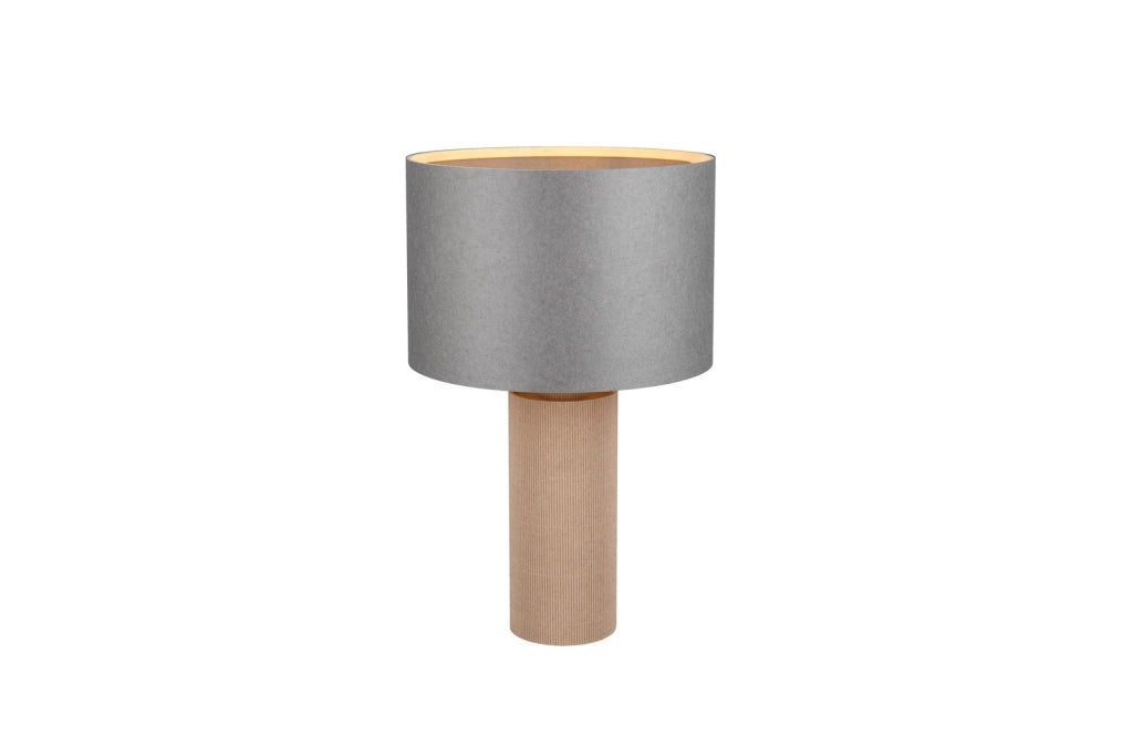 Lampada da tavolo CANIO Ø30 grigio-marrone salotto E27 Trio