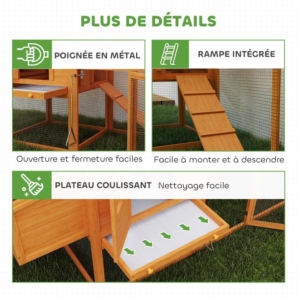 Pollaio Cottage ¨C Xylo ¨C legno massello pino, 179x67x115 cm, arancione