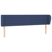 Testiera | Testata ad Orecchio Blu 183x23x78/88 cm in Tessuto