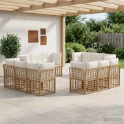Set di divani da esterno Naturale Poliestere 3437422