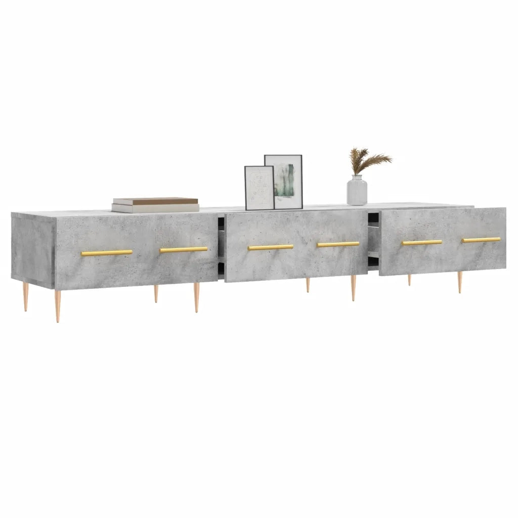 Mobile Porta TV Grigio Cemento 150x36x30 cm Legno Multistrato 829144