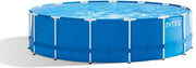 Piscina a metallo con struttura - Piscina da montaggio - Ø 457 x 122 cm con pompa di filtraggio