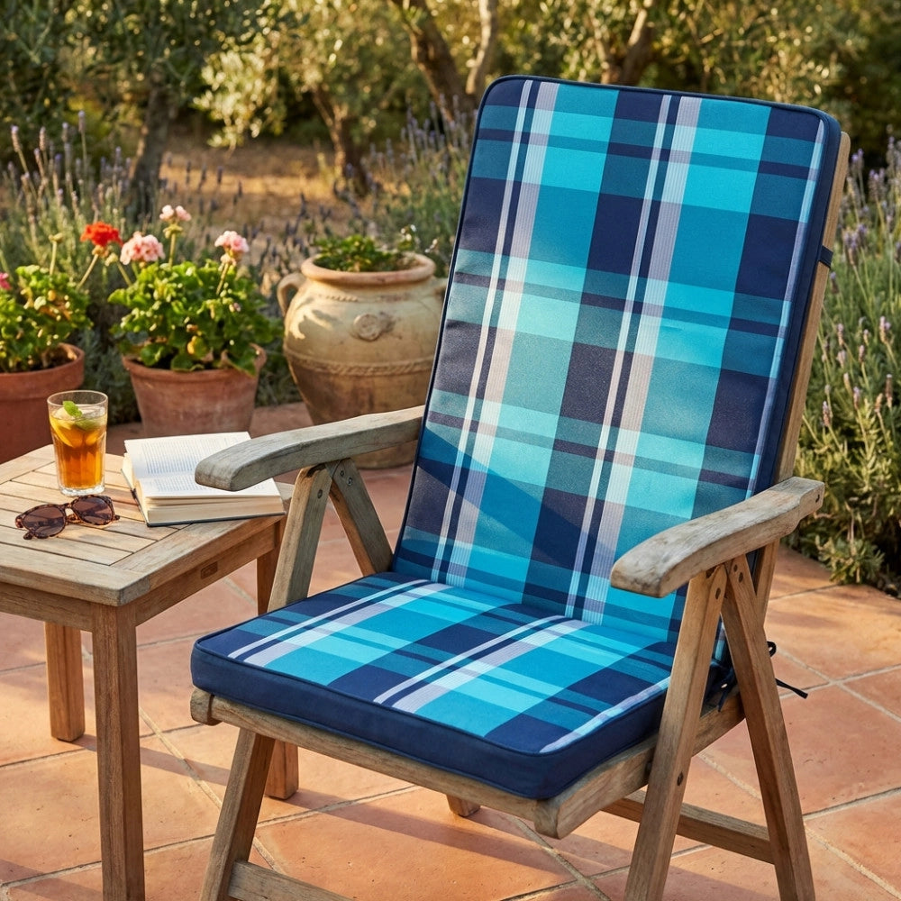 CUSCINO REAL MEDIO QUADRI BLU