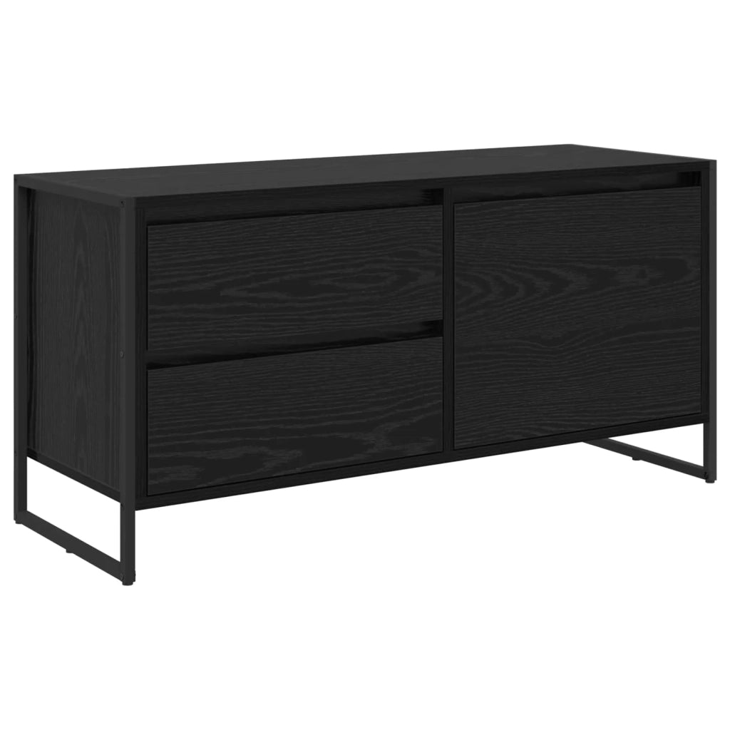 Mobile TV-Credenza per TV-Console TV Rovere Nero 100 x 36 x 49.5 cm Legno multistrato