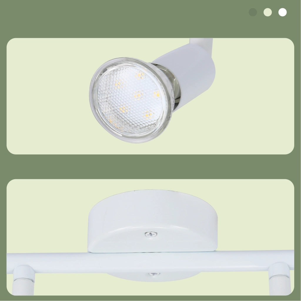 ZMH Faretto da soffitto 4 fiamme GU10 moderni per corridoio con lampadine incluse