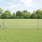 Recinzione in Rete Saldato con 7 Pali 0.6x10 m Acciaio Galvanizzato
