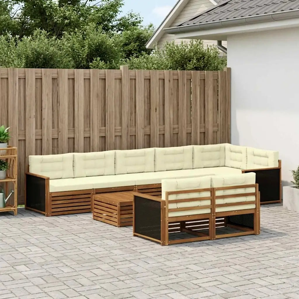 Set di divani da esterno con cuscino 9 pcs