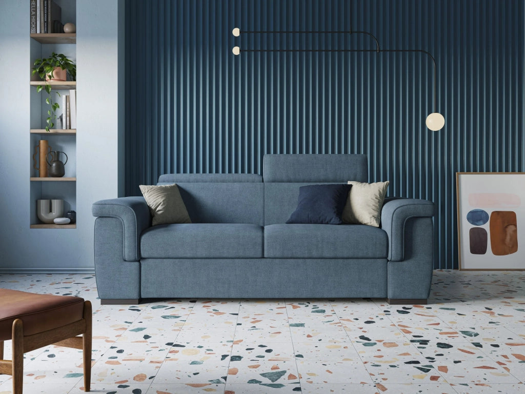 Giunone Divano letto mat. H18 220 cm (mat. 140x197 cm) panna
