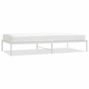 Letto singolo | Letto per adulti | Giroletto in Metallo Bianco 100x200 cm