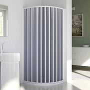 Box Doccia Semicircolare PVC a Soffietto Apertura Laterale Misura Riducibile Dimensioni: 90 x 90