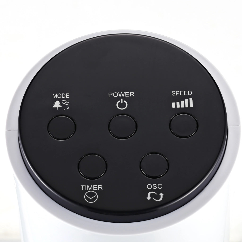Ventilatore a colonna con telecomando 96 cm oscillante 45 W 3 velocit¨¤ ¨C zephmum ¨C Bianco