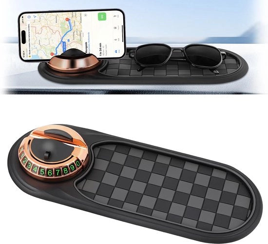Matrice antiscivolo multifunzionale per auto, matrice antiscivolo universale per auto, supporto per smartphone, matrice antiscivolo per dashboard per decorazione auto, occhiali e smartphone (oro)