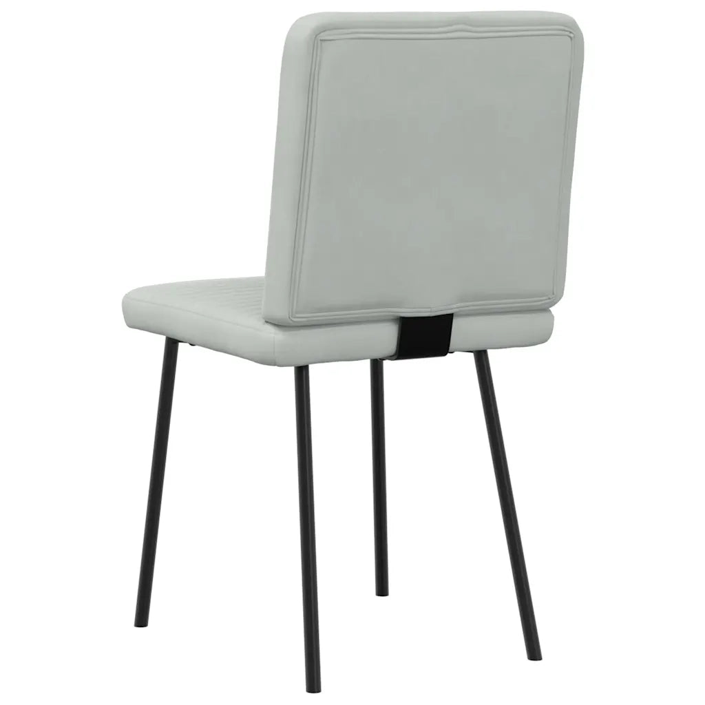 Sedie da Pranzo 2 pz Grigio Chiaro in Velluto