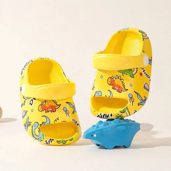 Pantofole per bambini - Calzature antiscivolo morbide per spiaggia e piscina - Pantofole alla moda con stampa - Leggere e respiranti - Pantofole estive divertenti per bambini - Adatte per esterno, scuola, bagno, spiaggia e piscina - Taglia 15