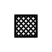 ROMBI - Pannello in PVC traforato - Parasole Misura: 48x48 cm, Colore: nero