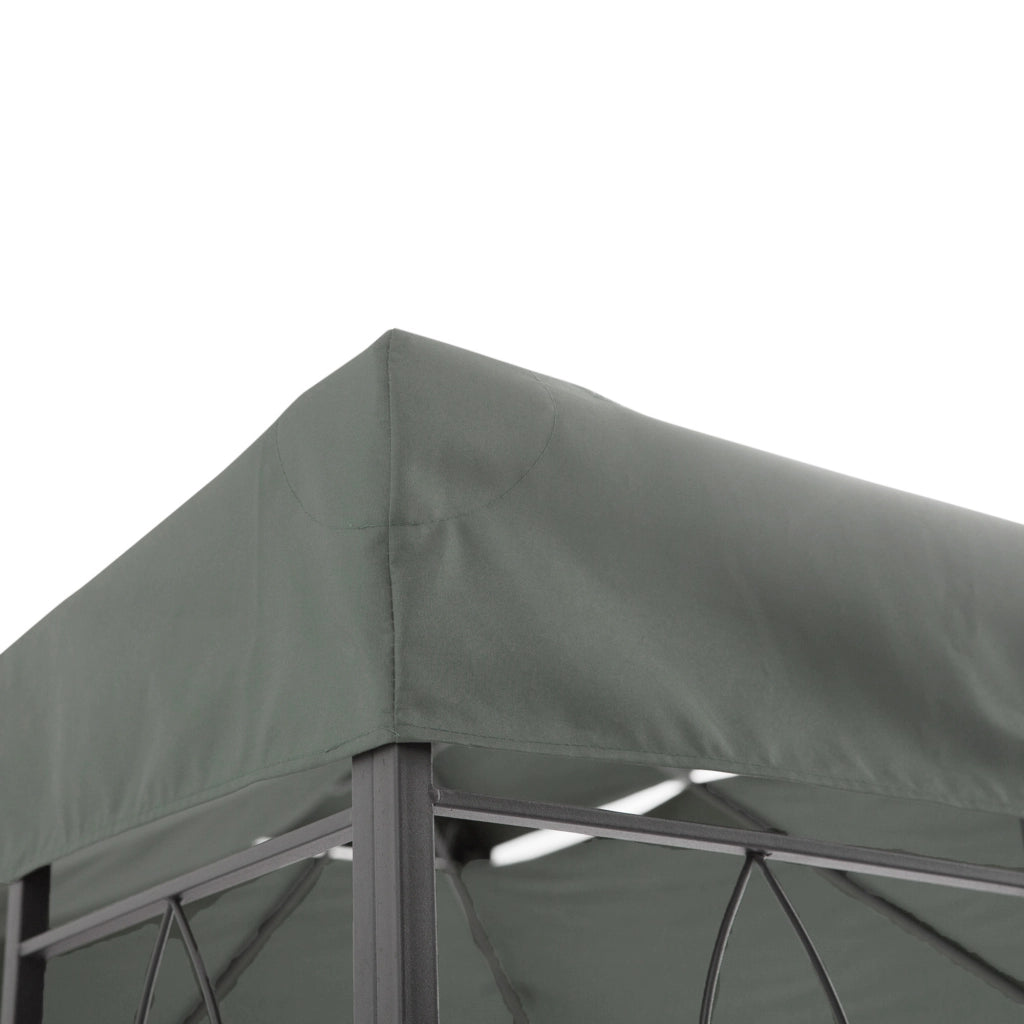 Copertura per Gazebo 2 Livelli ¨C Zephmum ¨C Poliestere 4x3 m Grigio Scuro