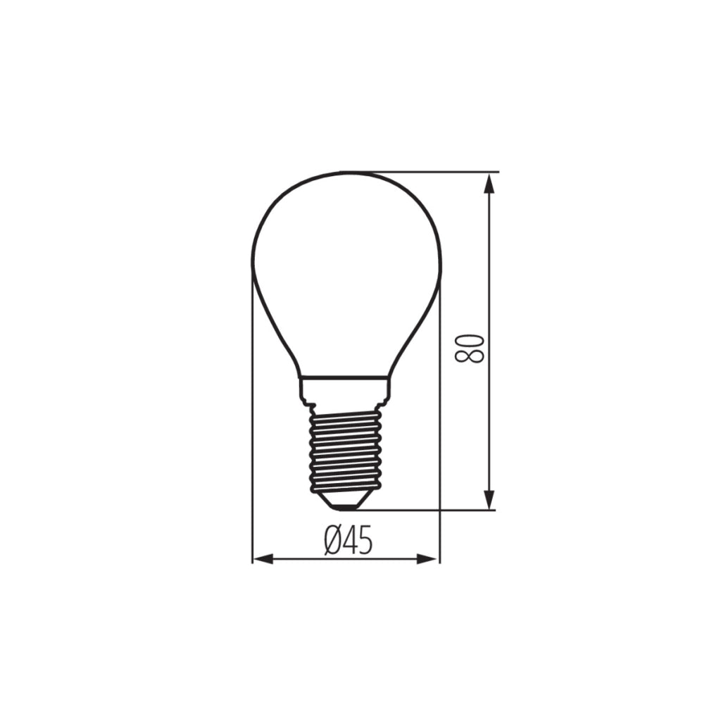 Lampadina LED Filamento 3,8W=60W E14 G45 2700K Kanlux