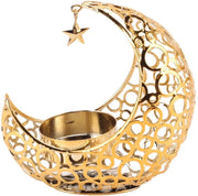 Sostegno per candela a forma di luna - supporto per candela in acciaio - ripiano per candele - decorazione per matrimoni - decorazione per ufficio - materiale di alta qualità
