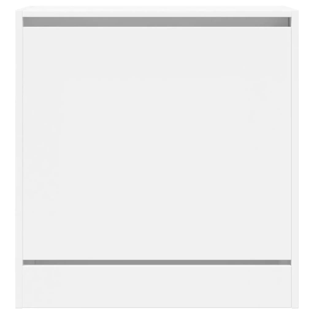 Scarpiera mobile contenitore per scarpe mobile per ingresso/corridoio/soggiorno 60 x 34 x 63,5 cm legno ingegnerizzato bianco 02_0021482
