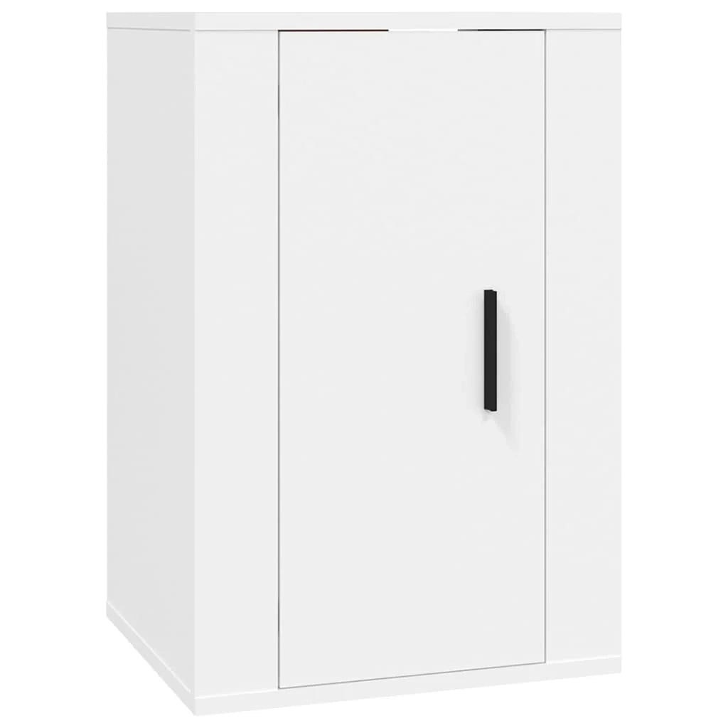 Set di mobili da 3 pezzi tra cui armadio credenza mobile TV televisore per soggiorno camera da letto salotto legno ingegnerizzato bianco 02_0024481