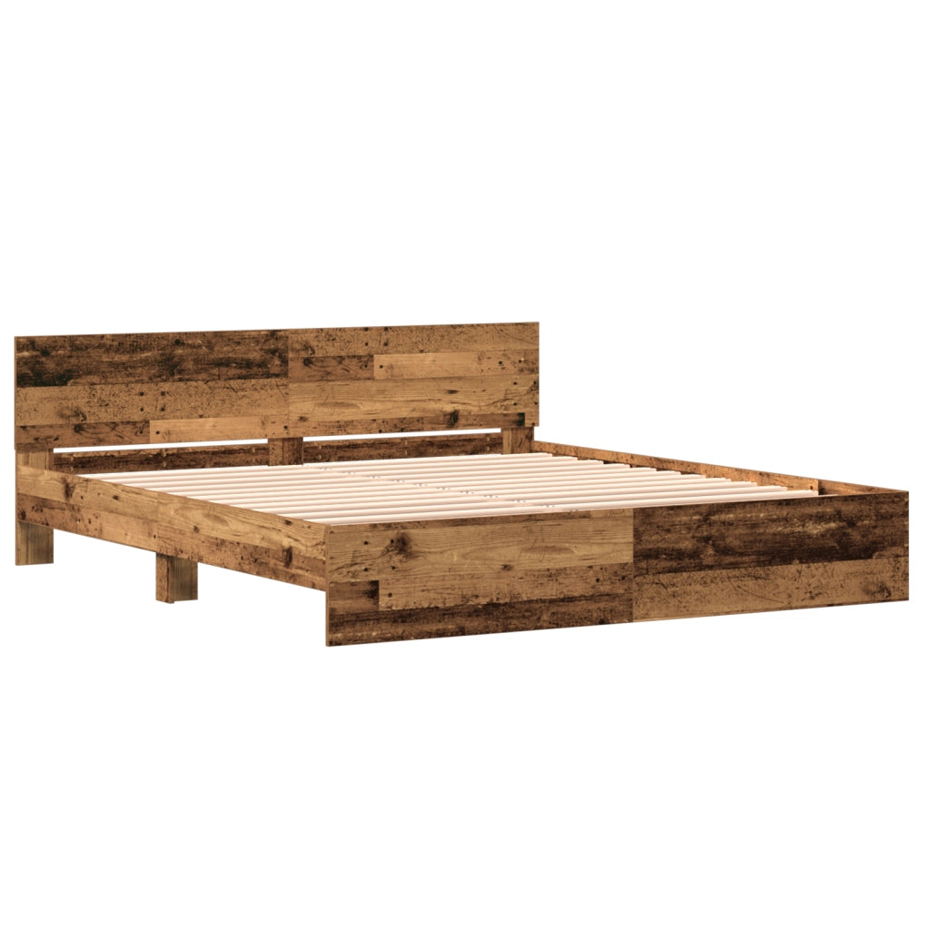 Struttura letto con testiera Legno antico 180x200 cm Legno ingegnerizzato
