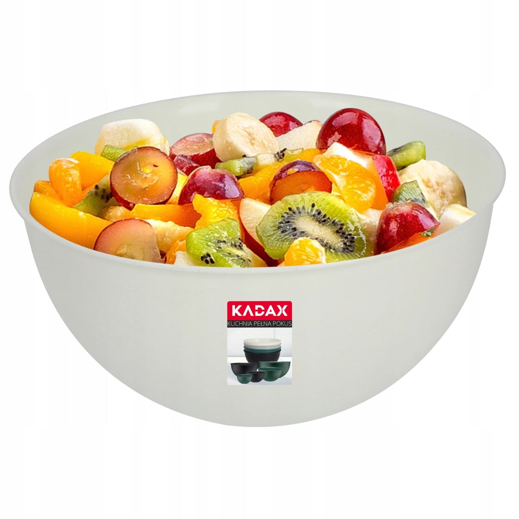 Ciotola da cucina in plastica KADAX, grande, universale, 3 litri, per macedonia di frutta, 23 cm