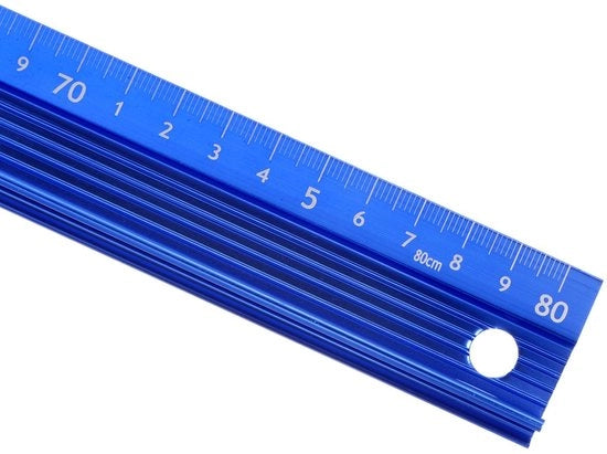 Liniaal Metallico 80cm - Lega di Alluminio - Superficie Antiscivolo - Maniglia Elevata - Misurazione Precisa - Duraturo - Progetto Resistentente al Sforzo - Liniaal di Taglio