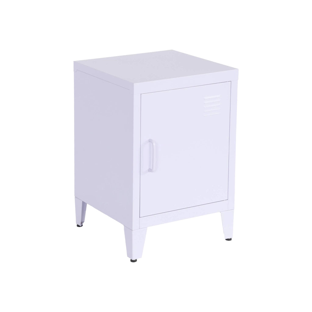 Set 2 comodini industriali, 1 anta, lilas