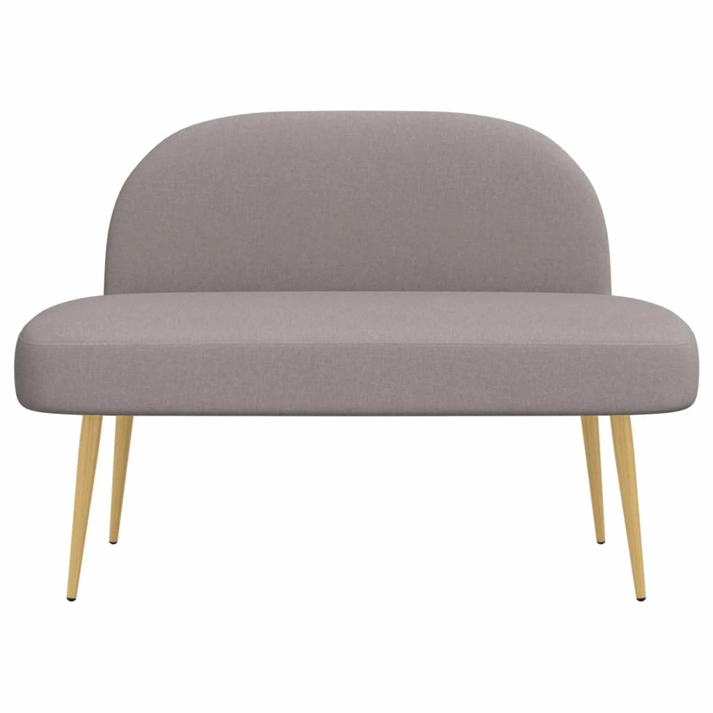 Panchina imbottita con schienale Tortora 110 x 60 x 76 cm