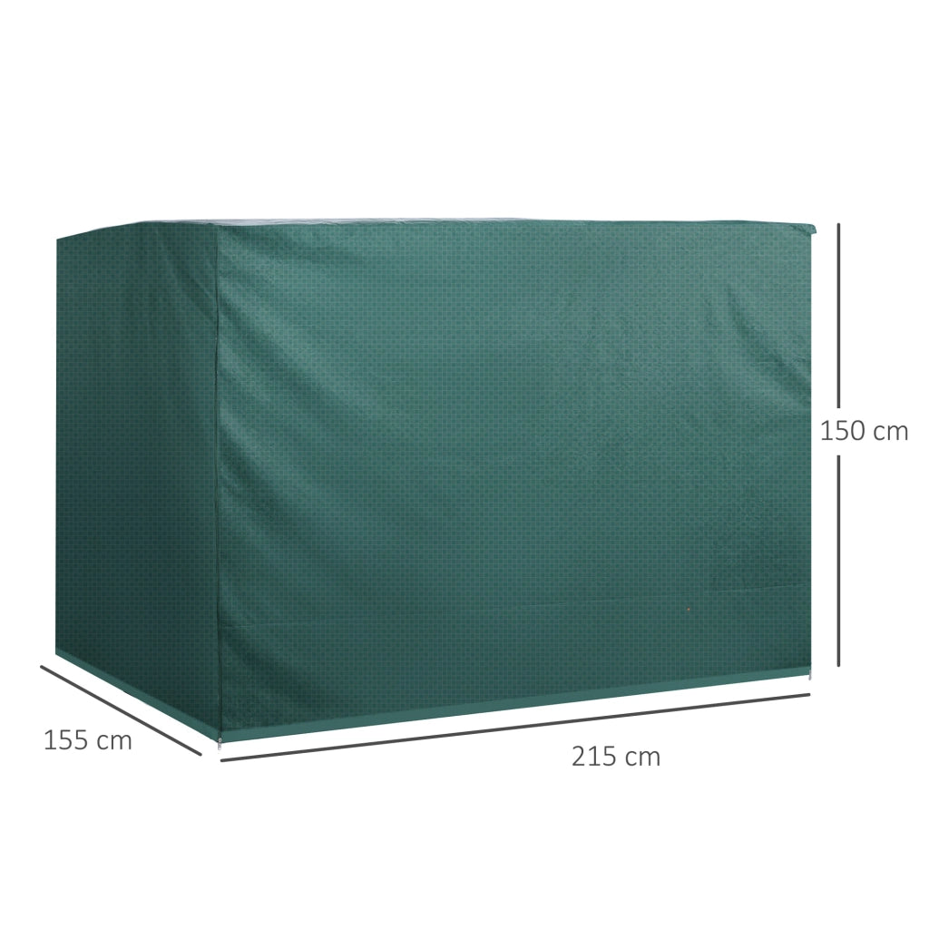 Copertura per altalena da giardino 3 posti ¨C zephmum ¨C 215x155x150 cm verde