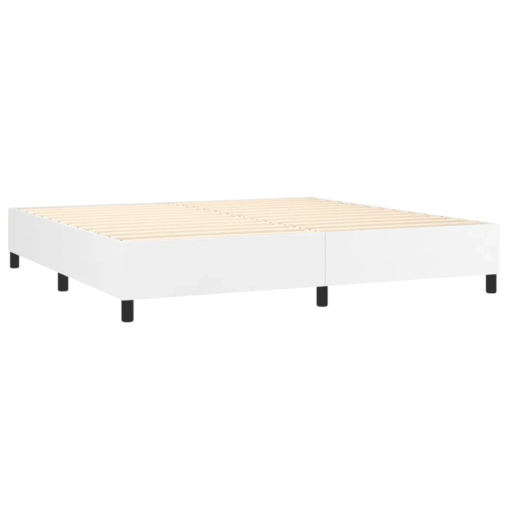 Giroletto a Molle con Materasso Bianco 200x200cm in Similpelle cod mxl 63749