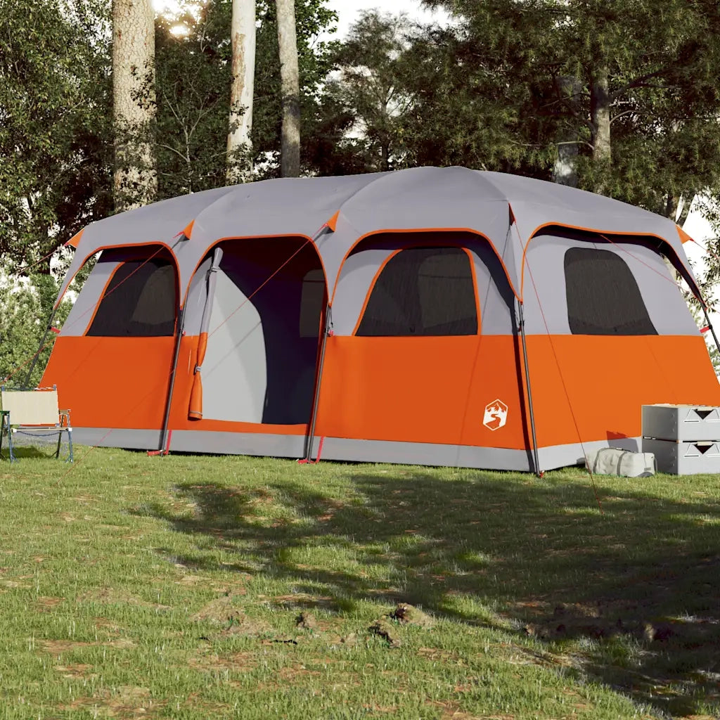 Tenda Familiare a Cabina per 10 Persone Grigia Impermeabile 94541
