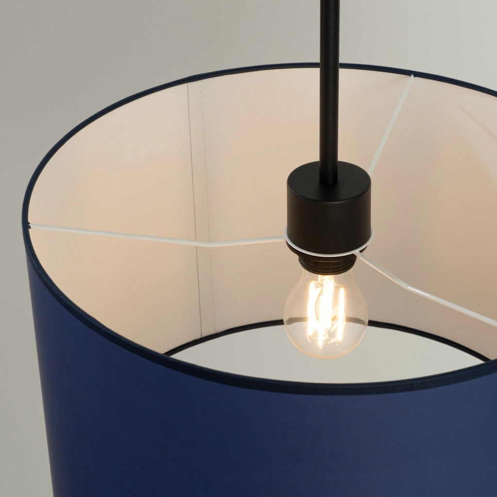Lampada a sospensione PURELA blu navy/nera E27 PureLume