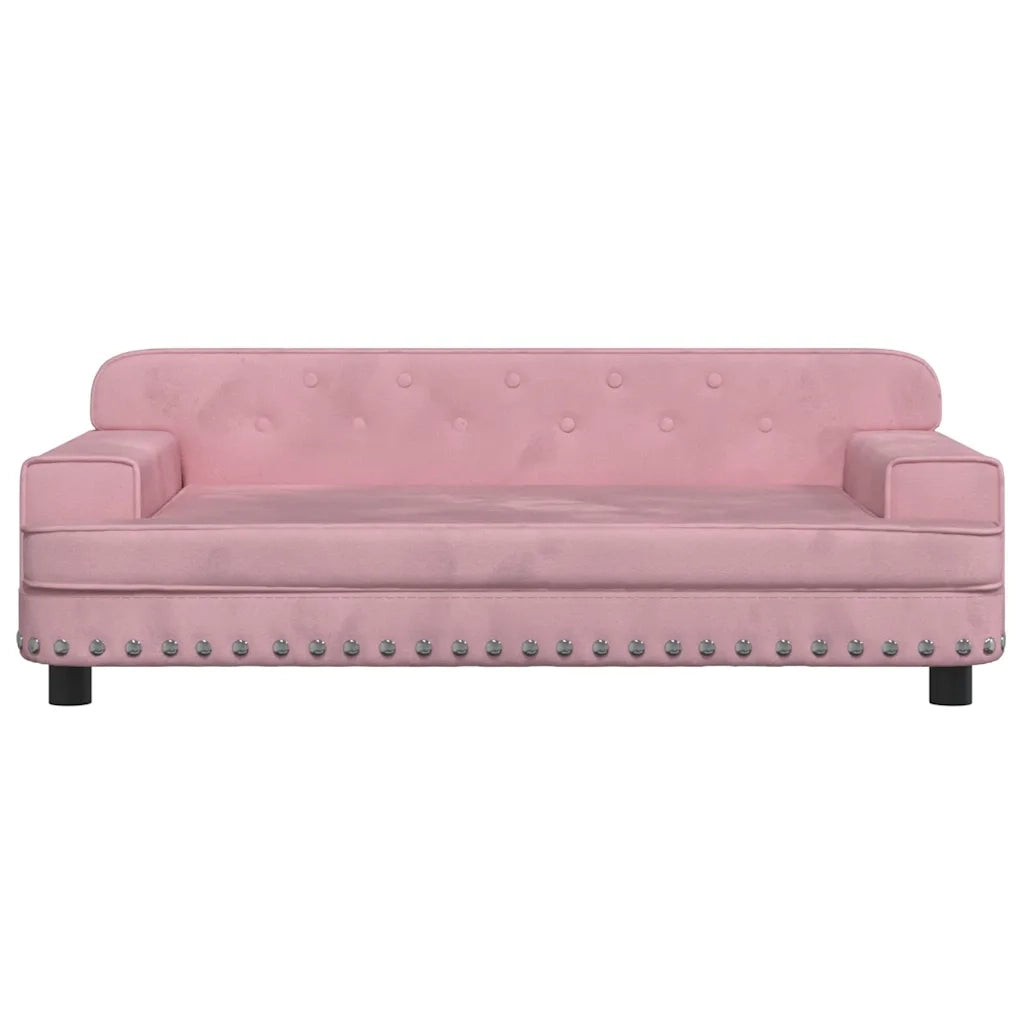 Lettino per Cani Rosa 90x53x30 cm in Velluto CFW6958602