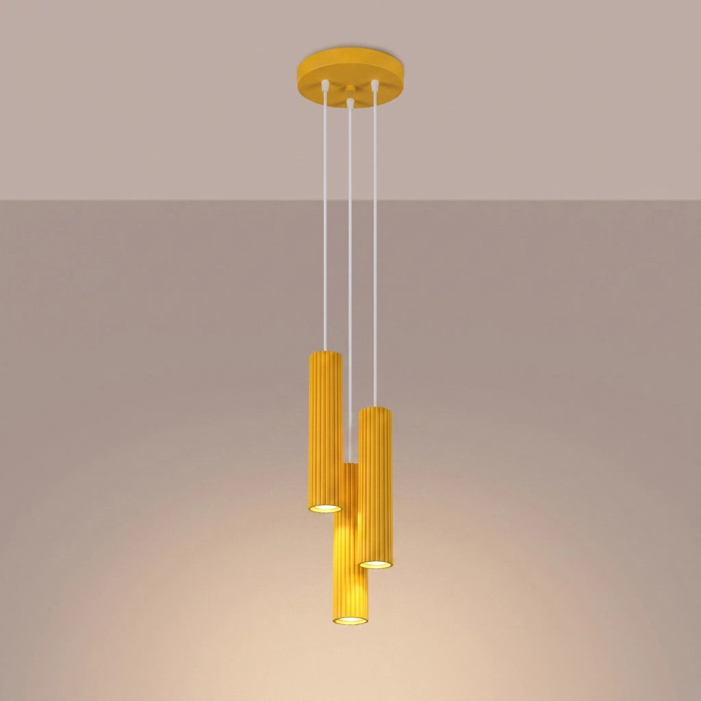 Lampada a sospensione KARBON 3P giallo