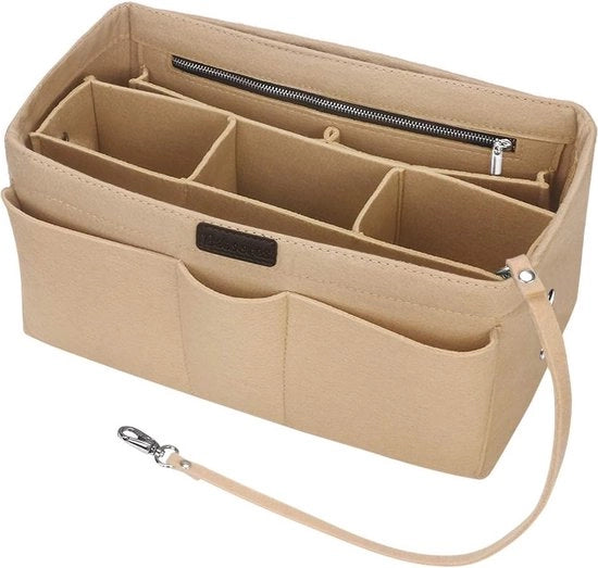 Organizzatore per borse da donna, cartellino per bicchieri, organizzatore per borse da donna Speedy Neverfull, beige, organizzatore per tasche