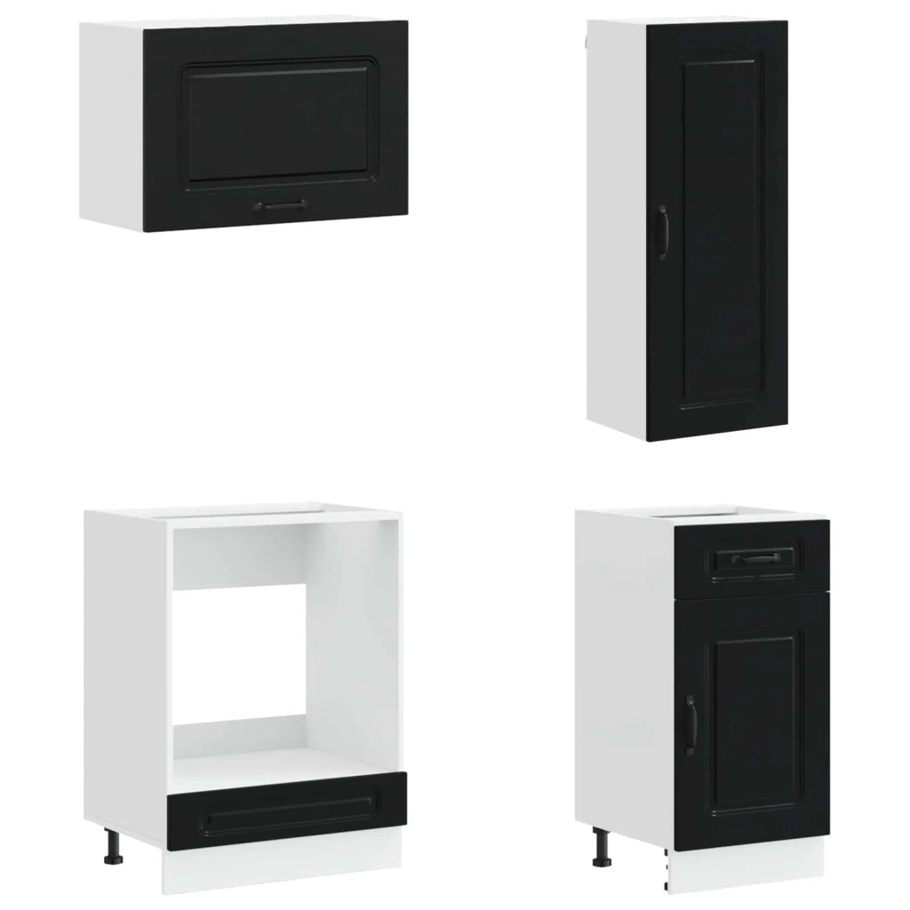 Unità Cucina KALMAR 8 pcs Nero Legno ingegnerizzato 3438194