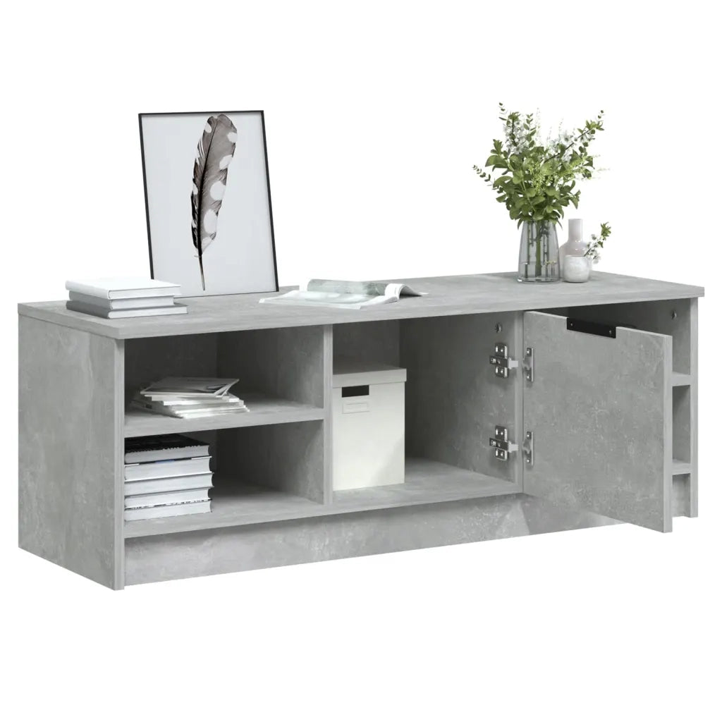 Mobile Porta TV-Mobile per TV-Credenza TV Grigio Cemento 102x35,5x36,5 Legno Multistrato