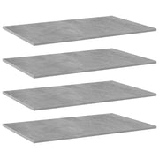 Ripiani per Libreria 4 pz Grigio Cemento 80x50x1,5cm Truciolato cod mxl 59714