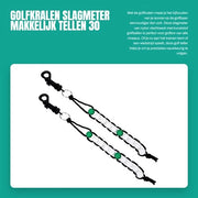 Contatore di Punteggio per Golf con Clip Duraturo - Slittino di Punteggio - Rete in Nylon - 4 Perle Bianche/1 Perla Verde - Contatore di Punteggio Effettivo per Golf - Contatore di Punteggio