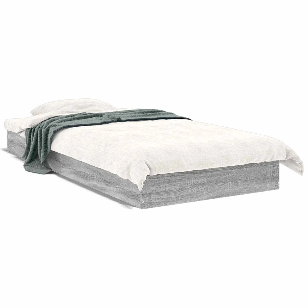 Struttura letto a pavimento Sonoma grigio 80 x 200 cm
