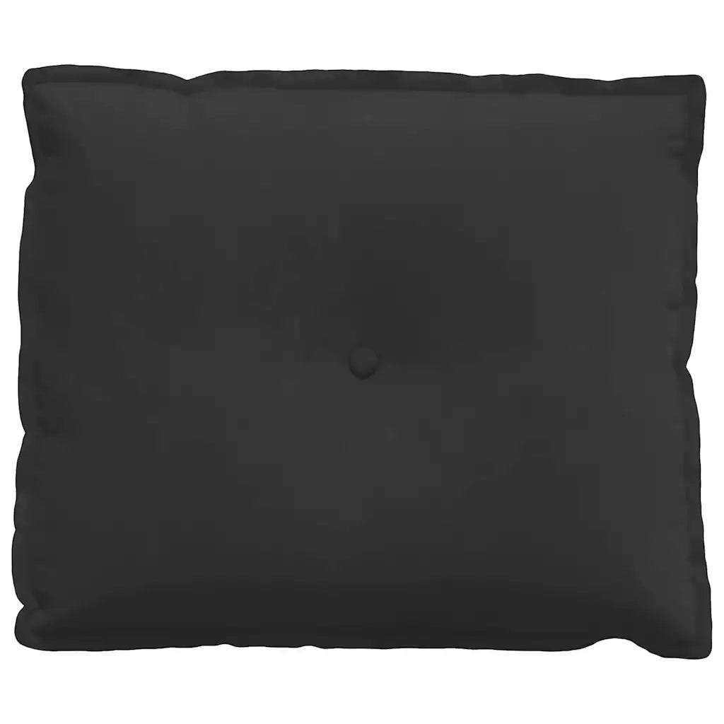 Cuscino per Schiena Nero 60 x 50 cm Tessuto in Microfibra