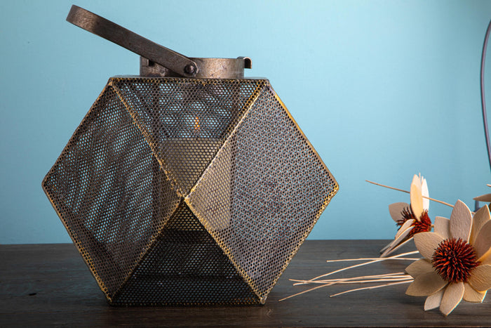 Lanterna in Metallo con Manico H 30 cm