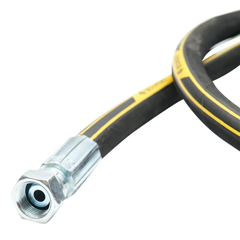 Rotolo da 10 m di tubo flessibile per lavanderia DN8 2SN con spina 22x1,5 mm e raccordo da 3/8 alle estremità