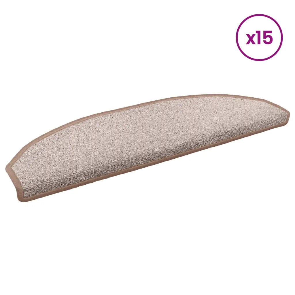 Tappetini per scale autoadesivi 15 pcs Marrone Chiaro