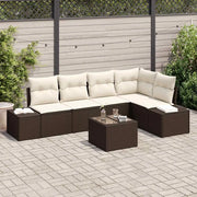 Set Divano da Giardino 6 pcs Marrone polyrattan 3347068