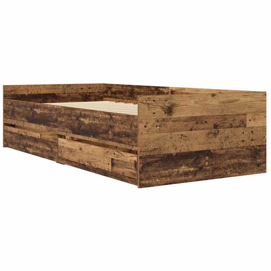Struttura del letto Legno vecchio 90 x 190 cm Pino massello
