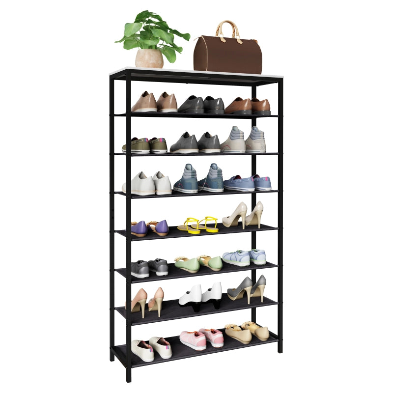 Linea Ferro Scarpiera H152 L90 P30 cm Porta Scarpe in Metallo Salvaspazio con Ripiani Regolabili Colore Bianco