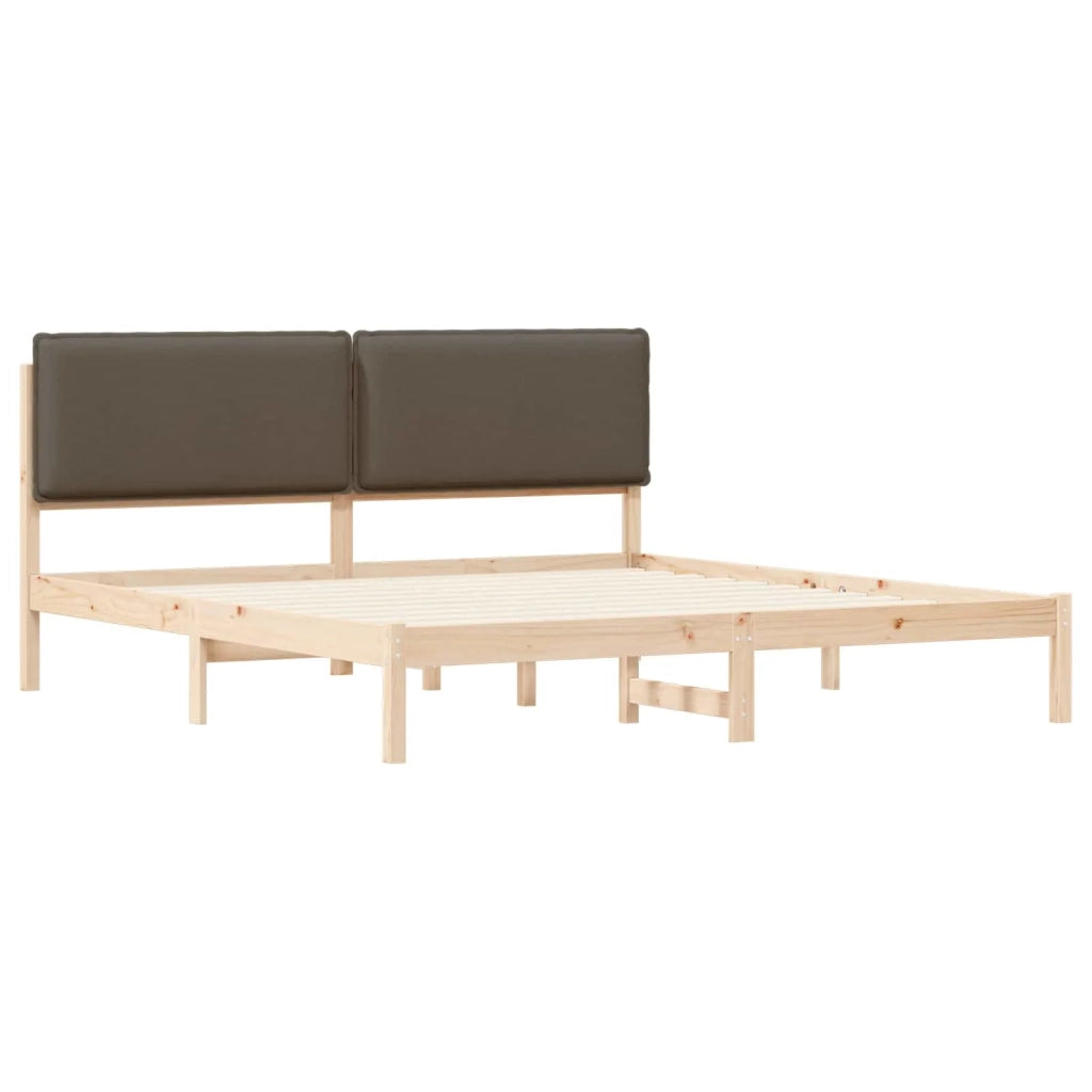 Letto con Testiera Rivestita Talpa 200 x 200 cm Pino massello