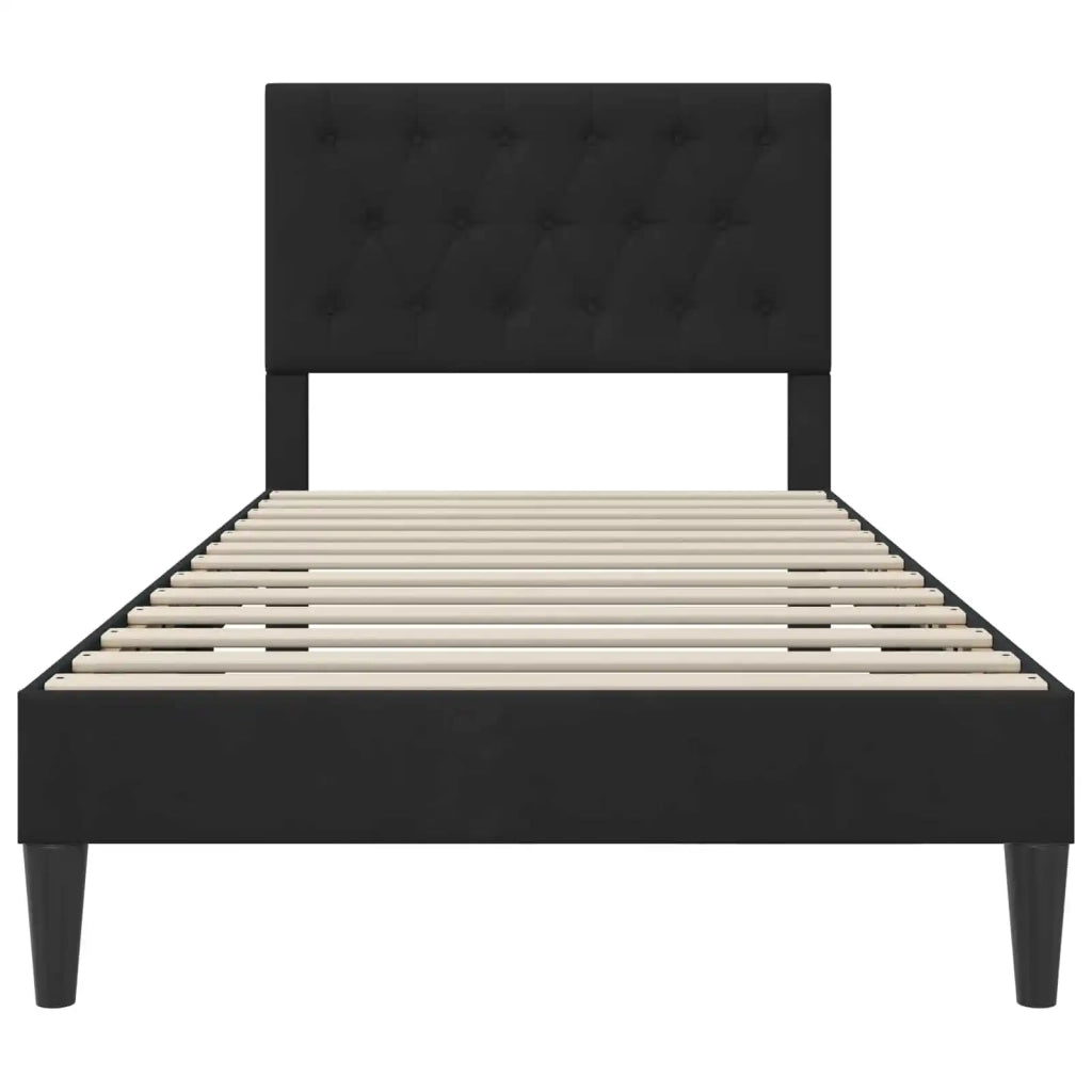 Struttura del letto con testiera Nero 80 x 200 cm Velluto 42027629
